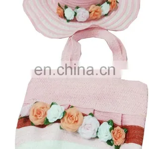 Summer Beach Girls Straw Hat and Bag Set for Wholesale thumbnail-2