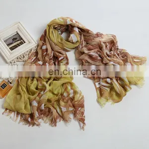 Viscose Scarf Rayon Scarf Square Scarf Big Size RP085L thumbnail-1