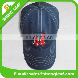Wholesale/custom 100%cotton Embroidery 6 Panel Plain Baseball Cap thumbnail-1
