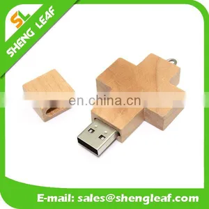 Cross Customized Wooden Usb Flash Drives for Sale thumbnail-1