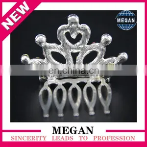 Cheap Kids Rhinestone Hair Combs Middle Heart Wedding Hair Slide Comb thumbnail-2