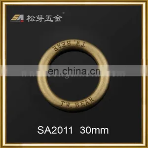 Engraved Logo Handbag Metal Flat o Ring thumbnail-1
