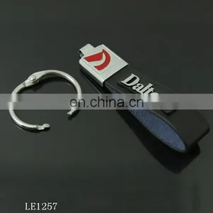 D Shaped Leather/PU Keychain Promotional Key Ring thumbnail-1