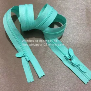 TXT Brand #5 Plastic Zipper With Normal Teeth Three Puller Open End High Quality and Low Price Garment Accessories thumbnail-3