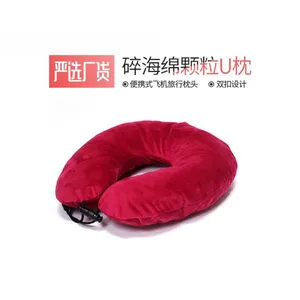 Crushed Memory Foam Travel Neck Pillow for Airplane Head Support Rest Pillow thumbnail-1