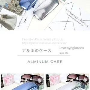 Wholesale Crush-resistant and Lightweight Metallic Sunglasses Case thumbnail-2