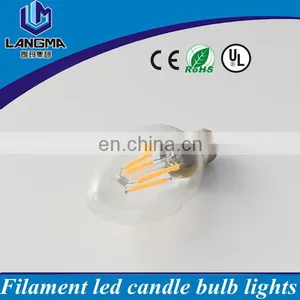 UL 120V Input Bright White 4500k Dimmable Transparent 6 Watt Led Candelabra E12 thumbnail-2