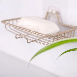 Metal Soap Basket Bathroom Soap Rack Drain Holder Wall Mounted Soap Rack thumbnail-2