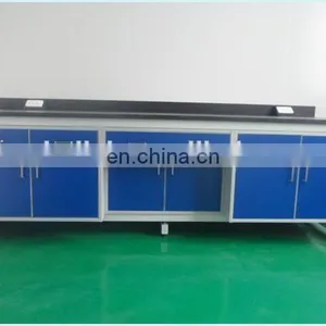 Electristic Lab Wall Bench Steel and Wood Laboratory Chemical Wall Bench C Frame thumbnail-2