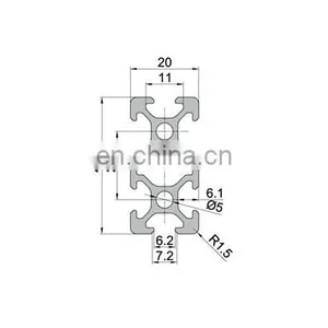 SHENGXIN v Slot 2020 2040 4080 2060 Wholesale v- Slot Bars Extrusion Aluminum Profiles 20x40 thumbnail-2