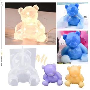 Hot Sale 1pcs Diy Crystal Epoxy Three-dimensional Geometric Bear Mold Car Aromatherapy Three-dimensional Decoration Home thumbnail-4