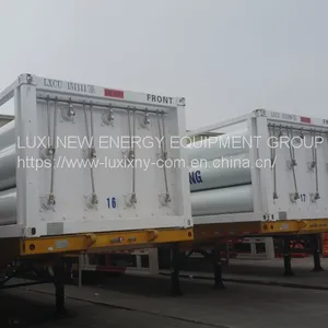 China Famous Brand CNG Jumbo Tube Skid Trailer CNG Tube Skid Container Cylinder thumbnail-1