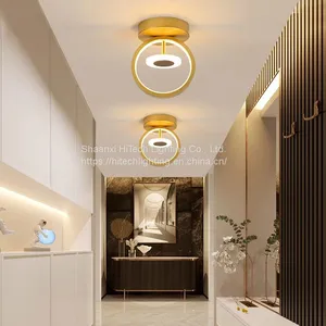 Golden Acrylic Aluminum Aisle Ceiling Lamp For Cloakroom Corridor Balcony Foyer Lighting Thin Lights Home Lustering Luminaire thumbnail-1