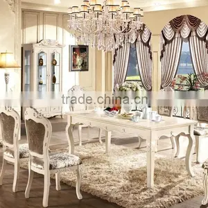 Antique French Style Furniture Wooden Dining Table and Chair,dining Room Furniture thumbnail-1