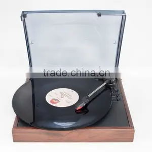 Simple Style!!! DS-2018: Retro Turntable&Karaoke Player With PC Recording/RCA Stereo Outputs/3 Speed thumbnail-2