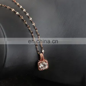 9K, 14K, 18K Real Gold Cable Chains Necklace Yellow Gold Rose Gold White Gold Solid Gold Link Chain thumbnail-2