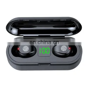 Wireless BT Earphone F9 LED Display Touch Switch Earbuds TWS With Power Bank Charging Box Noise Cancelling F9 TWS Headphones thumbnail-1
