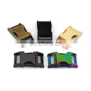 Factory Design Noble Golden Color Smooth-faced Easy-to-pull Solid Backpack Strap Buckle thumbnail-1