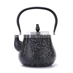 Luxurious Cast Iron Thick Teapot With Tea Strainer Cast Iron Teapot With Steel Handle thumbnail-2