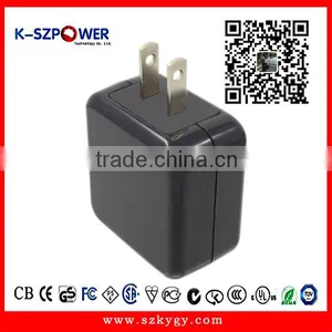 2016 G-series 10W K- 052000 ac dc Switching Wall Plug UL Listed US Plug 5v 2ausb Charger With CE UL thumbnail-1