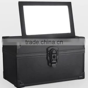 High Quality Black Aluminum Makeup Artist Vanity Case, Cosmetic Jewelry Storage Box, Beauty Box Makeup Vanity Case Bag thumbnail-4