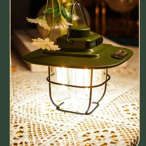 Retro Portable Horse Lantern Portable Tent Camping Light Multi Functional Charging Outdoor Camping LED Light Emergency Power Supply thumbnail-2