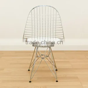 Famous Design DKR Wire Chair With Soft Seat Pad Dining Chair thumbnail-6