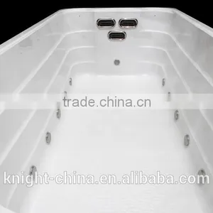 5.8m Hot Sale Balboa Control System Freestanding Acrylic Large Whirlpool Outdoor Swimming Pool Massage Function Swim Spa thumbnail-2