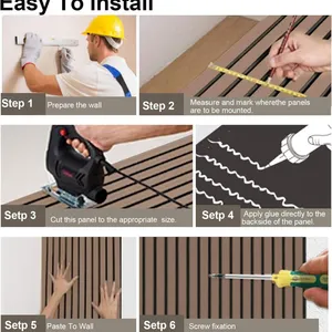 Sound Proof Akupanel Acoustic Wooden Acoustic Slat Wall Panel Wood Wall Panels Akustik Panel thumbnail-5