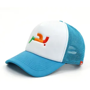Custom Logo Mesh Trucker Hat Foam Trucker Hats Adjustable Mesh Trucker Caps thumbnail-4