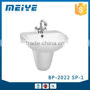BP-2022 SP-1 Modern Bathroom Design, Quality Wall Hung Pedestal Basin, Bathroom Ceramic Hand Wash Sink Bash Bowl thumbnail-1