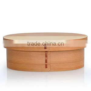 Round Wooden Tableware Lunch Box thumbnail-3