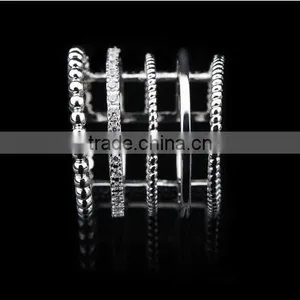 Pave Diamond Four Line Ring, Pave Diamond Jewelry Manufacturer, Wholesaler From India Jaipur thumbnail-5