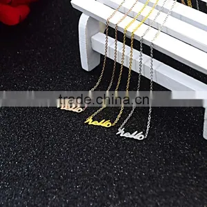 Custom Logo Silver Necklaces Set Jewelley Pendant Necklaces Jewelry 2016 thumbnail-1