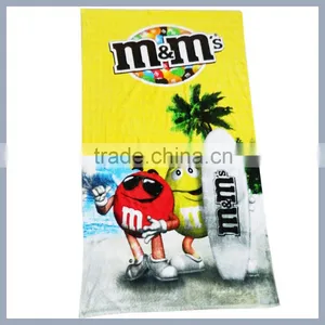 Cotton Beach Towel Velour Reactive Print Chocolate Promotion Gift thumbnail-1