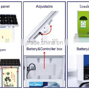 Solar LED Light Box With Garbage Bin thumbnail-4