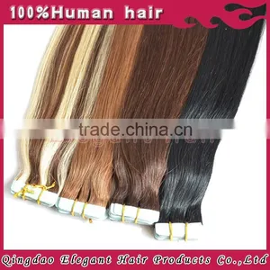 Best Qulity Wholesale Seamless Waterproof Remy Skin Weft European Virgin Tape Skin Hair Extensions thumbnail-1