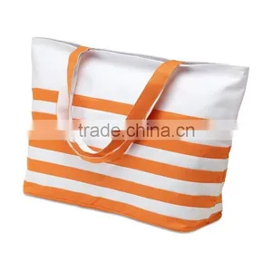 Popular Stripe Ladies Fashion Bag, Fresh Color Shopping Tote Bag thumbnail-1
