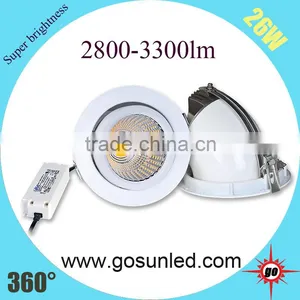 2016 Hot Sales 360 Degree Roatatable 26W Gimbal Led Downlight for Shop thumbnail-1