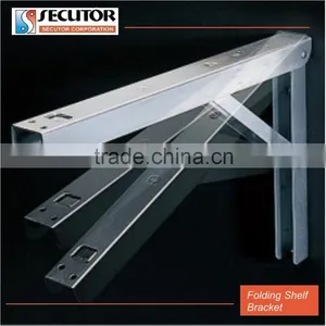 Pair Of Folding Metal Iron Wall Shelf Brackets thumbnail-1