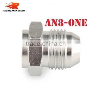 Real Alloy Fittings Hose Connector Wholesale An Male Aluminium Weld On Fitting Aluminum Hose Adapter AN8-ONE thumbnail-1