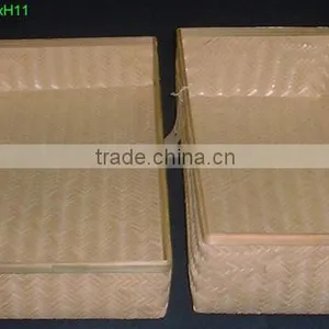 Rectangular Natural Bamboo Box thumbnail-1