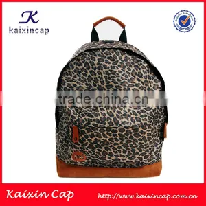 High Quality Custom Leopard Printed Canvas Backpack Bag thumbnail-1