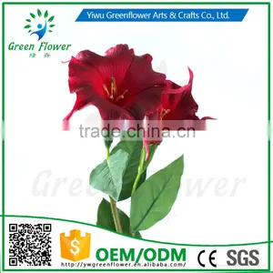Greenflower 2016 Wholesale Real Touch Latex PU China Artificial Flowers Datura for Wedding Decoration thumbnail-2