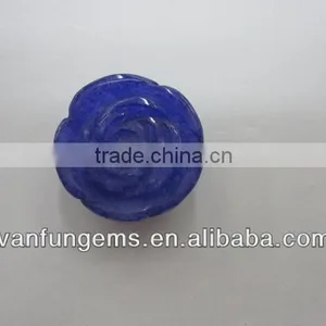 Natural Semi-precious Jewelry Stone Hand Carved Rose Flower For Ring thumbnail-4