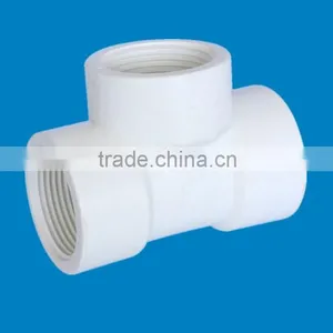 BOYAN Zhejiang Thread Fittings Plastic Pipe Fitting White Pvc BS Standard Female Tee thumbnail-1