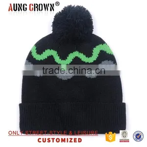 Custom Knit Beanie Hat no Pom thumbnail-4