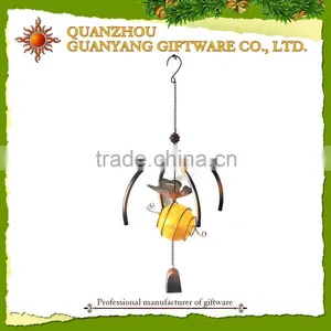 Solar Light Beautiful Butterfly Hanging Wholesale Wind Chime Tube thumbnail-5