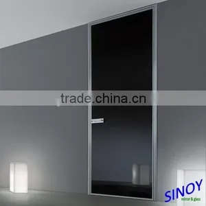 Float Glass Silver Coated Black Mirror Glass, Black Colored Mirror Glass / Dark Grey Mirror thumbnail-4