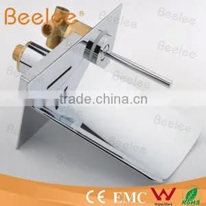 Wall Mounted Glass Bathroom Basin Faucet Tap With LED thumbnail-5